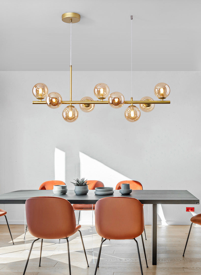 Spherical Glass Island Chandelier Light Nordic Style Chandelier Lighting Fixture