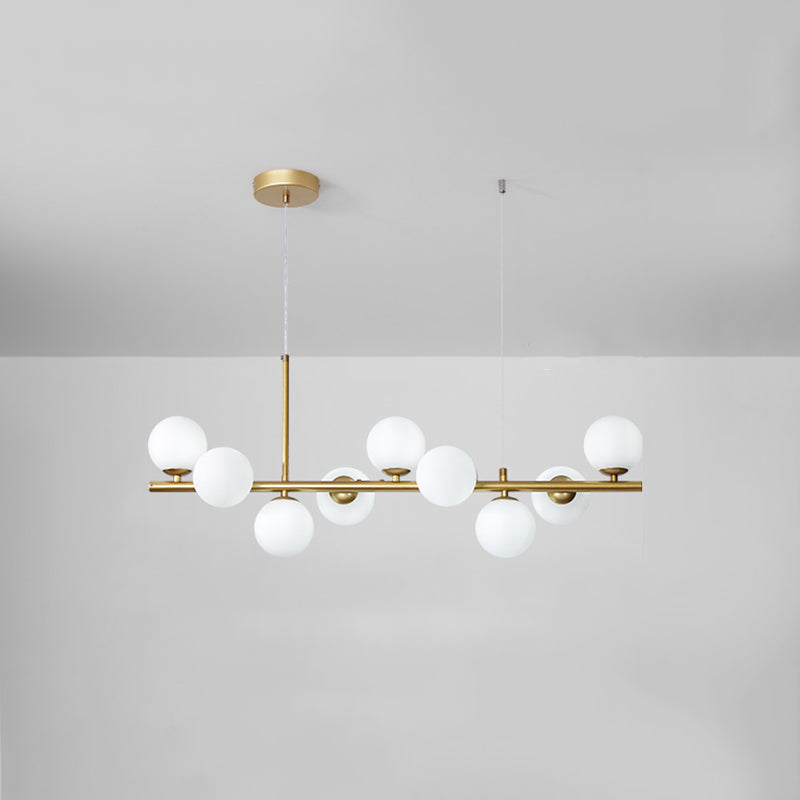 Spherical Glass Island Chandelier Light Nordic Style Chandelier Lighting Fixture