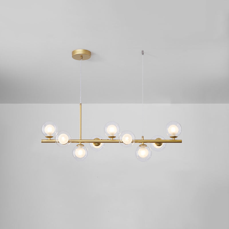 Spherical Glass Island Chandelier Light Nordic Style Chandelier Lighting Fixture