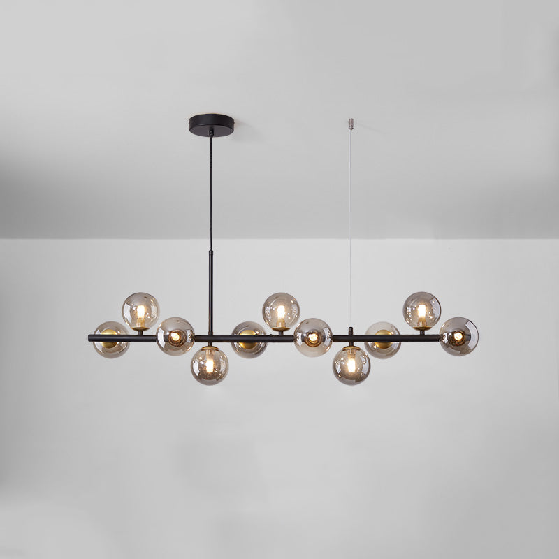 Spherical Glass Island Chandelier Light Nordic Style Chandelier Lighting Fixture