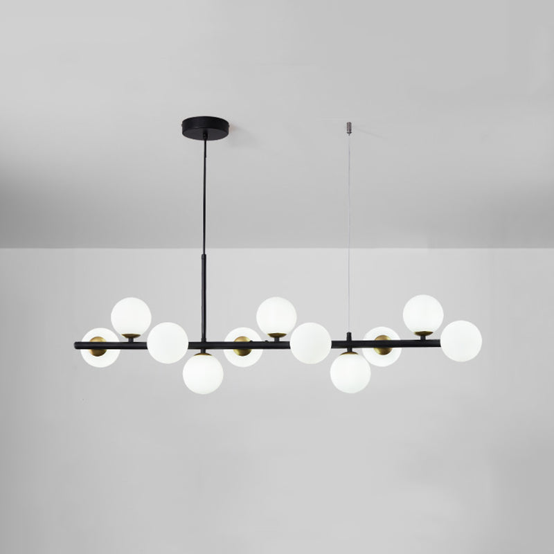 Spherical Glass Island Chandelier Light Nordic Style Chandelier Lighting Fixture