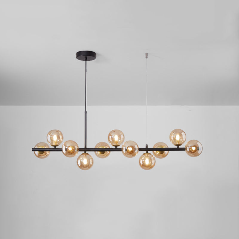 Spherical Glass Island Chandelier Light Nordic Style Chandelier Lighting Fixture