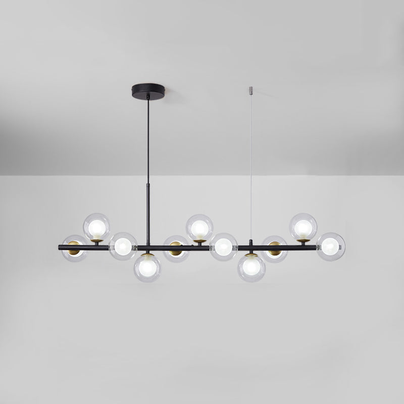 Spherical Glass Island Chandelier Light Nordic Style Chandelier Lighting Fixture