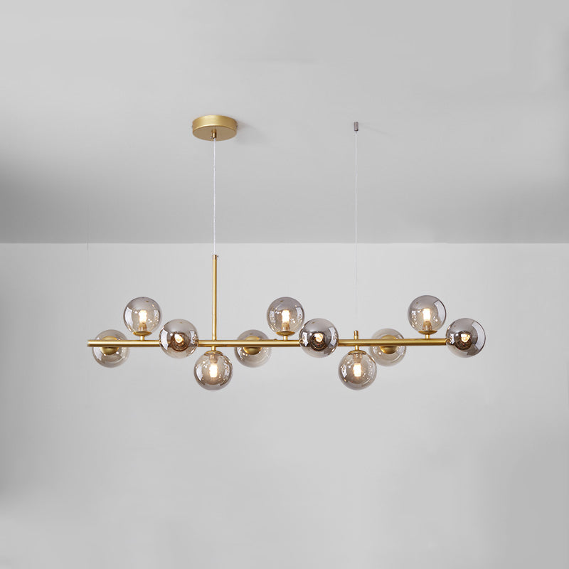 Spherical Glass Island Chandelier Light Nordic Style Chandelier Lighting Fixture