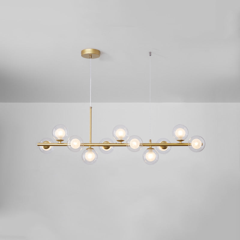 Spherical Glass Island Chandelier Light Nordic Style Chandelier Lighting Fixture