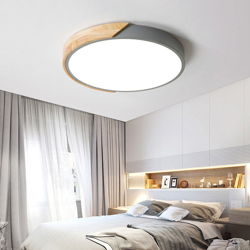 Ultra-dunne Ronde Led Flush Mount Plafond Licht Modern Minimalistische Macaron Stijl Gangpad Slaapkamer Studie Oogbescherming Lampen