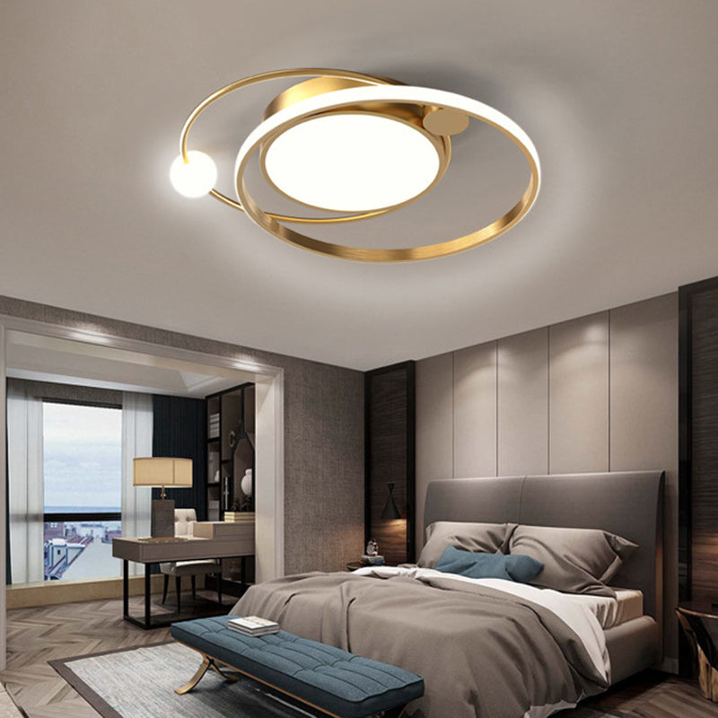 Luminaires de plafond encastrés modernes en acrylique, cercle encastré pour chambre à coucher