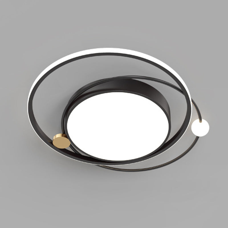 Luminaires de plafond encastrés modernes en acrylique, cercle encastré pour chambre à coucher