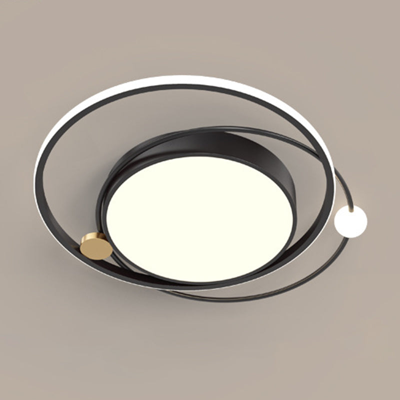 Luminaires de plafond encastrés modernes en acrylique, cercle encastré pour chambre à coucher