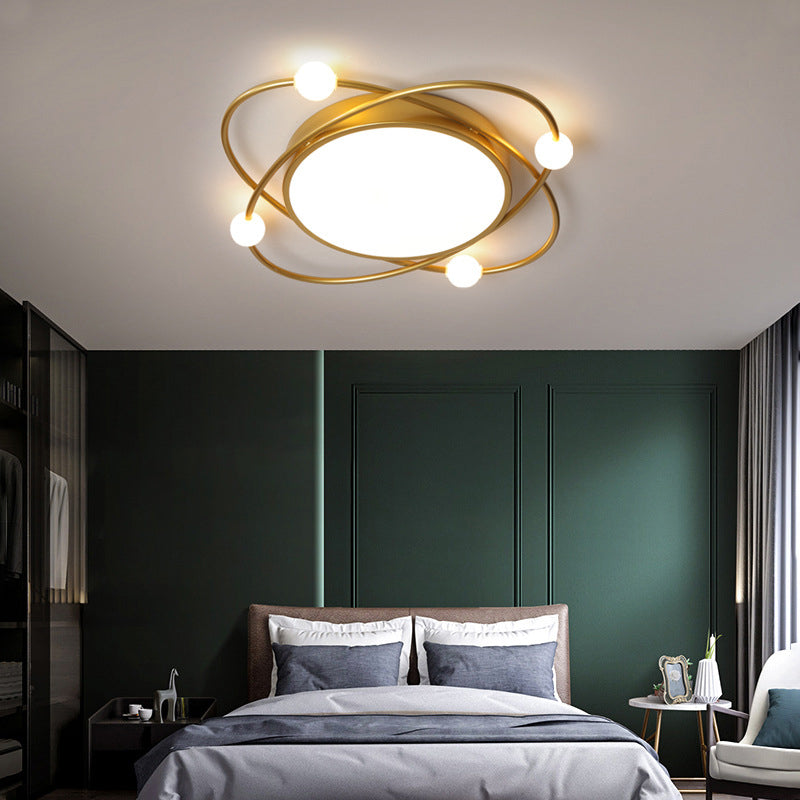 Luminaires de plafond encastrés modernes en acrylique, cercle encastré pour chambre à coucher