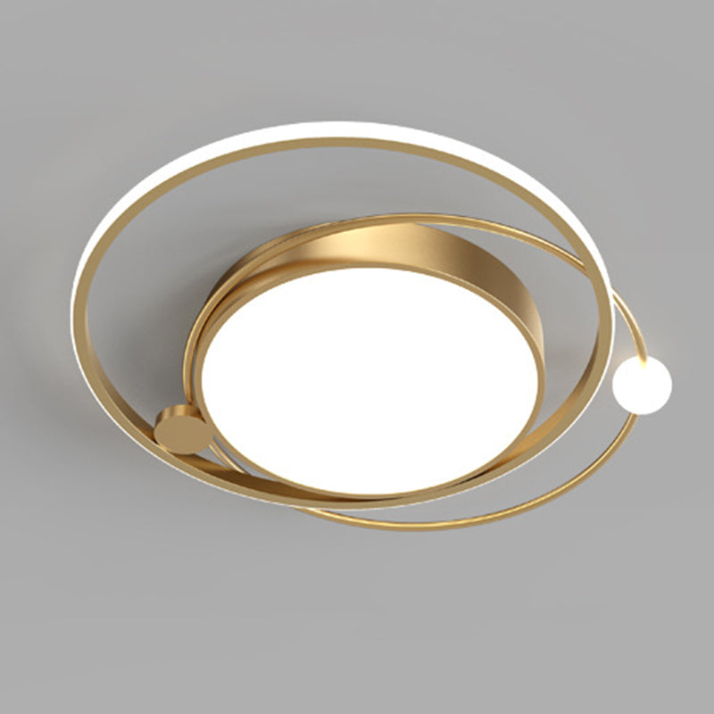 Luminaires de plafond encastrés modernes en acrylique, cercle encastré pour chambre à coucher