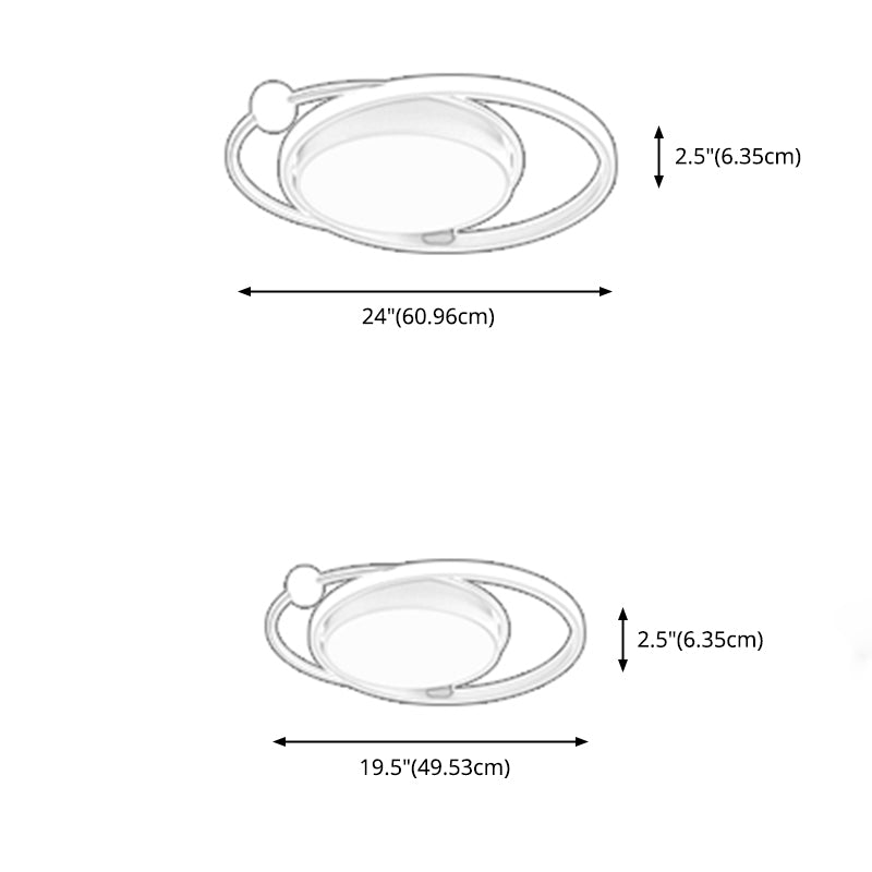 Luminaires de plafond encastrés modernes en acrylique, cercle encastré pour chambre à coucher