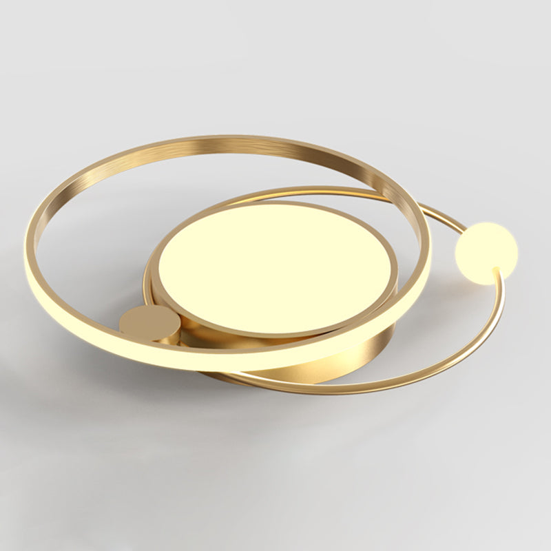 Luminaires de plafond encastrés modernes en acrylique, cercle encastré pour chambre à coucher