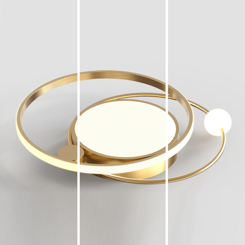 Luminaires de plafond encastrés modernes en acrylique, cercle encastré pour chambre à coucher