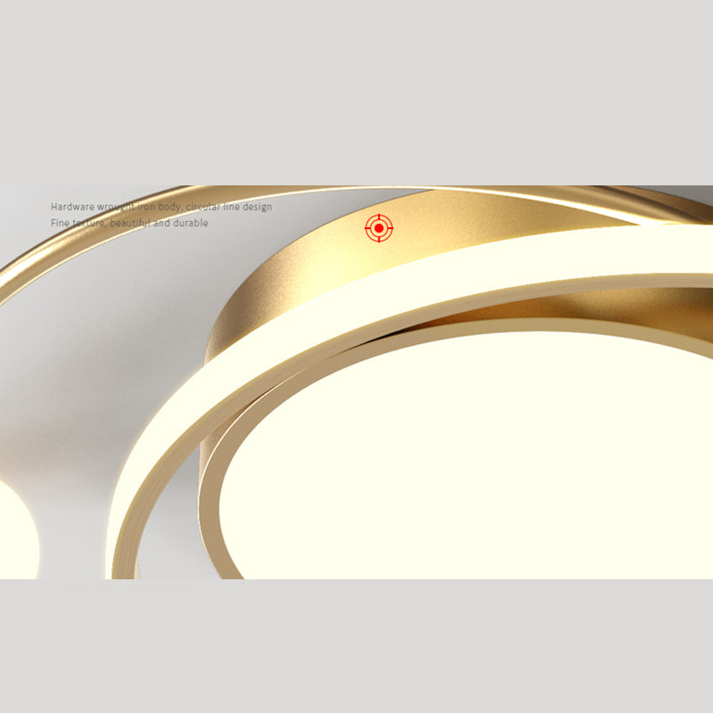 Luminaires de plafond encastrés modernes en acrylique, cercle encastré pour chambre à coucher