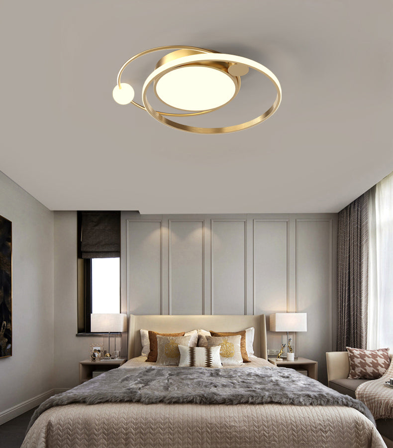 Luminaires de plafond encastrés modernes en acrylique, cercle encastré pour chambre à coucher