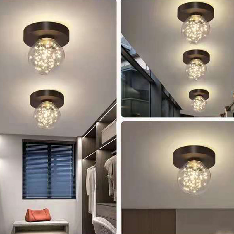 Moderne plafondlamp LED-cirkellicht Zwart Creatief foyerslaapkamerlicht