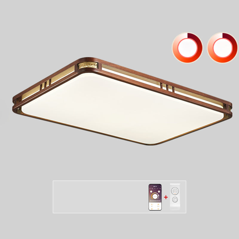 Minimalist Wood Flush Mount 1-Light LED Flush Mount Ceiling Light for Living Room