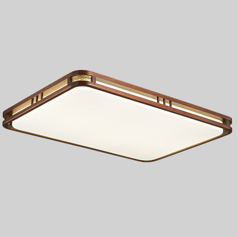 Minimalist Wood Flush Mount 1-Light LED Flush Mount Ceiling Light for Living Room