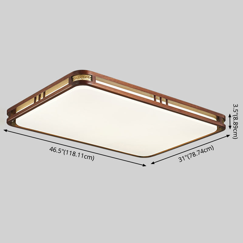 Minimalist Wood Flush Mount 1-Light LED Flush Mount Ceiling Light for Living Room