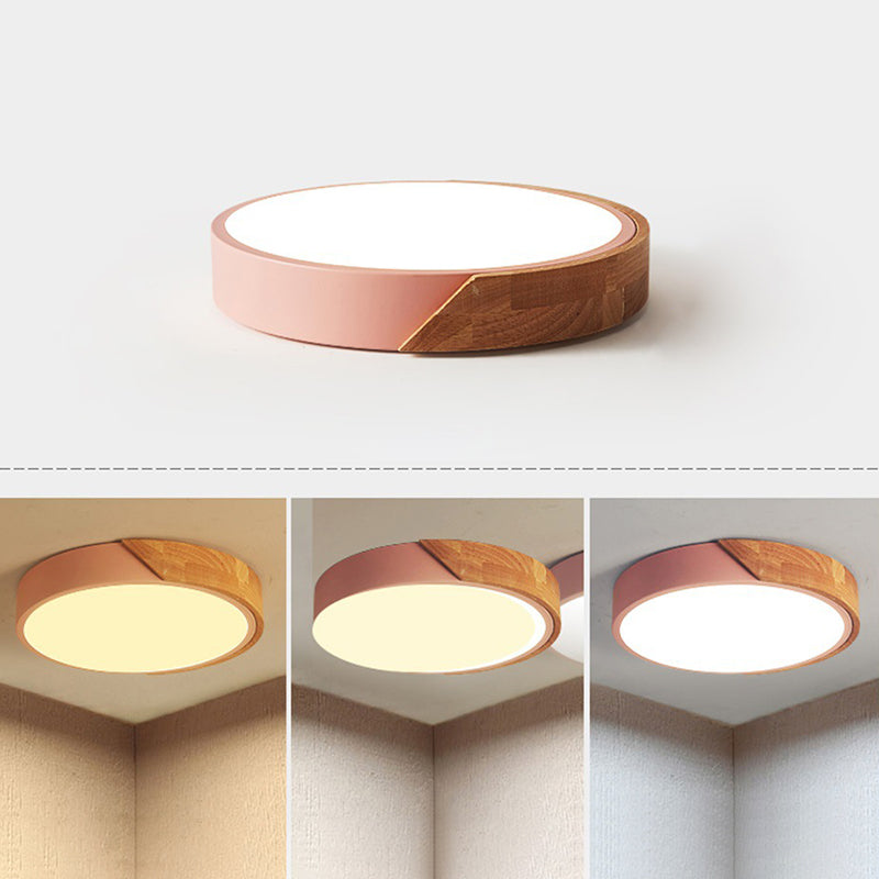 Ultra-thin Round Led Flush Mount Ceiling Light Modern Minimalist Macaron Style Aisle Balcony Bedroom Study Lamps