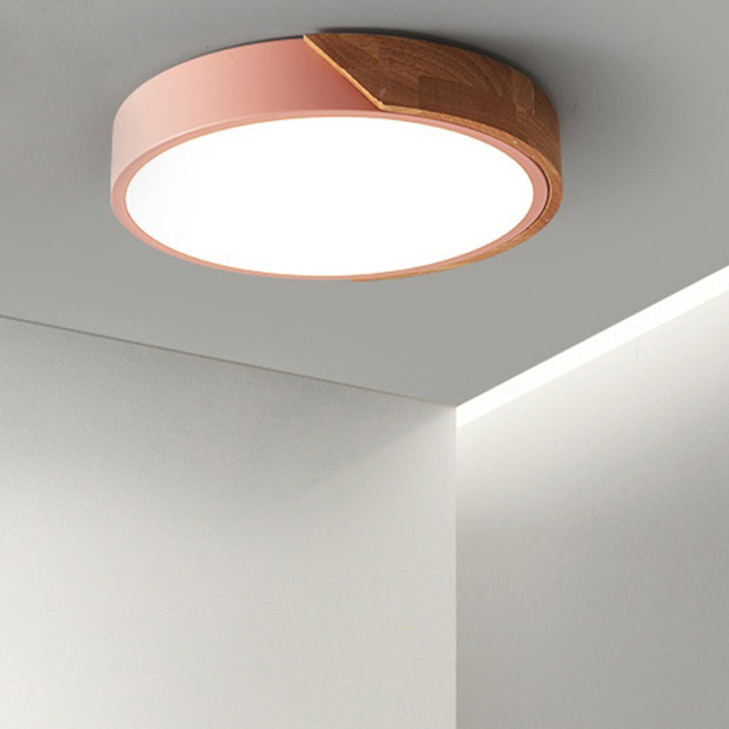 Ultra-thin Round Led Flush Mount Ceiling Light Modern Minimalist Macaron Style Aisle Balcony Bedroom Study Lamps