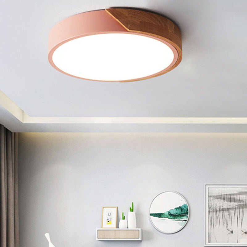 Ultra-thin Round Led Flush Mount Ceiling Light Modern Minimalist Macaron Style Aisle Balcony Bedroom Study Lamps