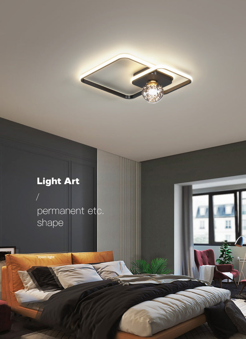 Lampe LED encastrée moderne, barre lumineuse créative pour chambre à coucher, Style moderne