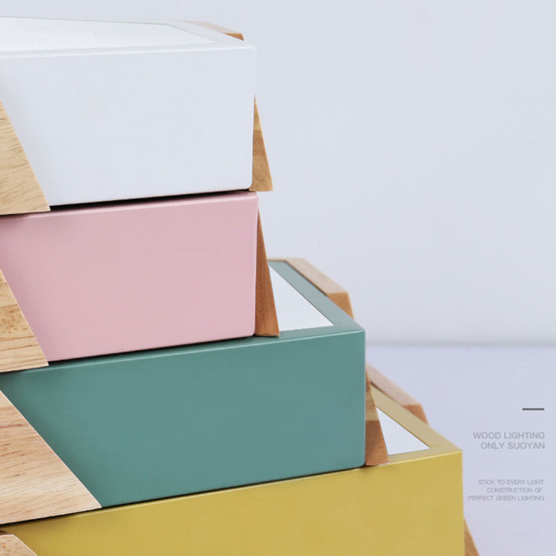 Macaron Color Flush Mount Cute Children's Room Bedroom Balcony Living Room Modern Minimalist Style Energy-saving Lamps