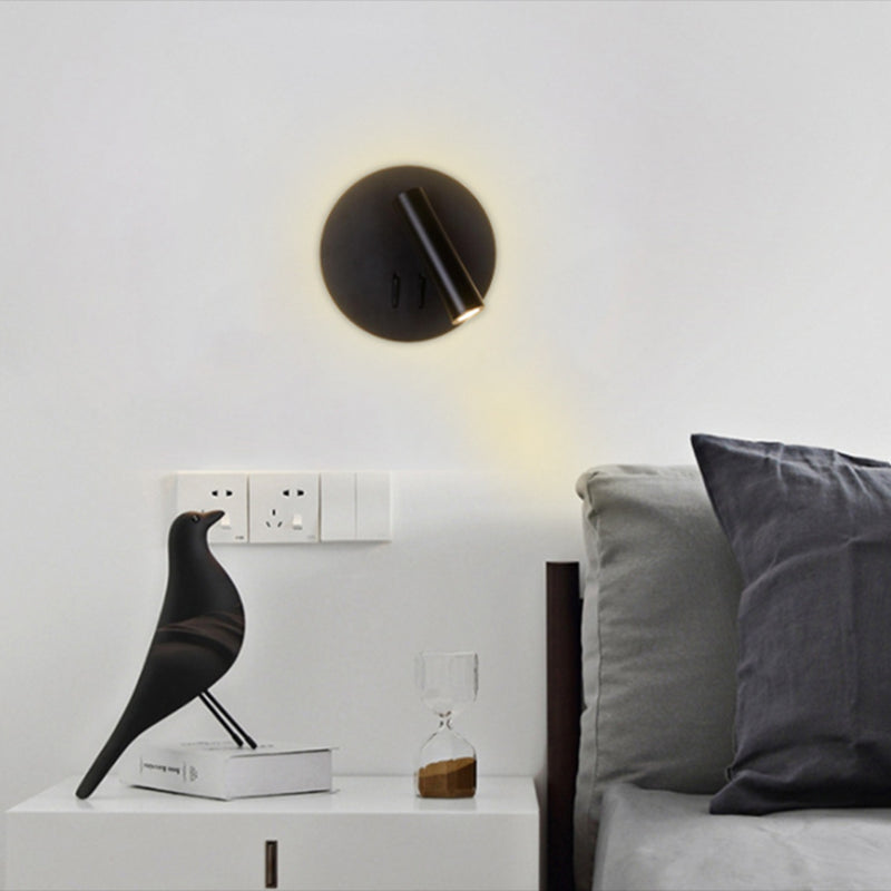 Modern Minimalist Style Cylinderical Sconce Light Fixtures Metal 2 Lights Wall Light