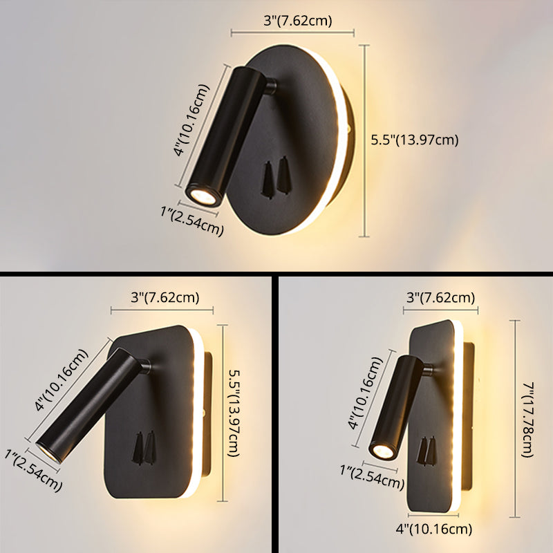 Modern Minimalist Style Cylinderical Sconce Light Fixtures Metal 2 Lights Wall Light