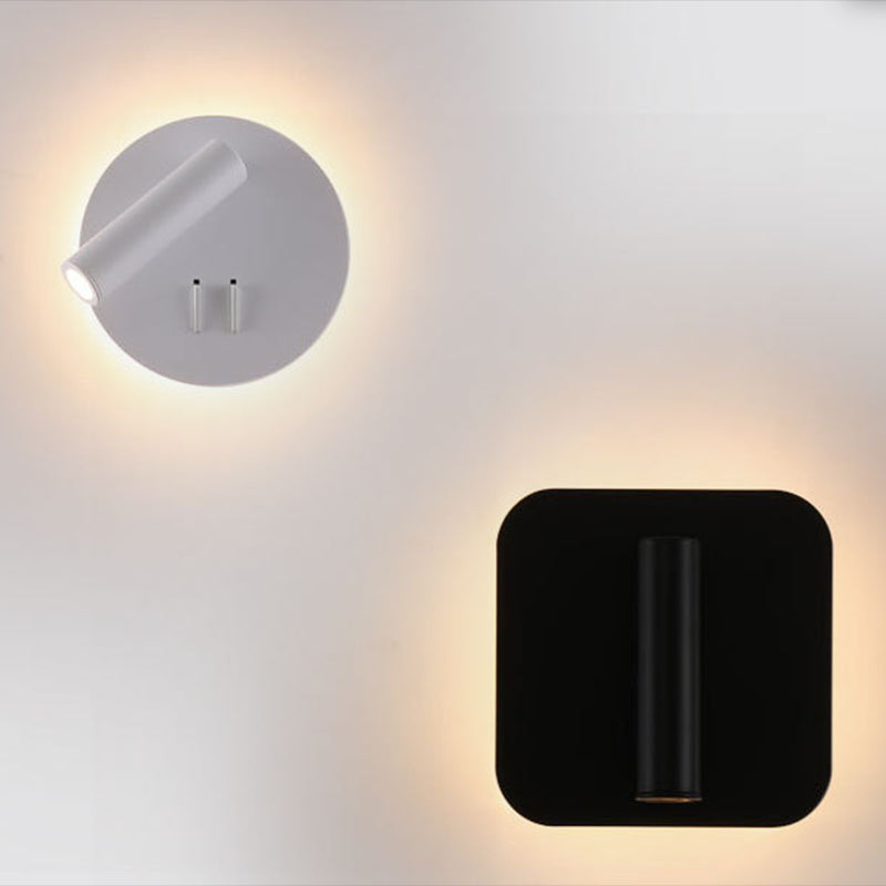 Modern Minimalist Style Cylinderical Sconce Light Fixtures Metal 2 Lights Wall Light