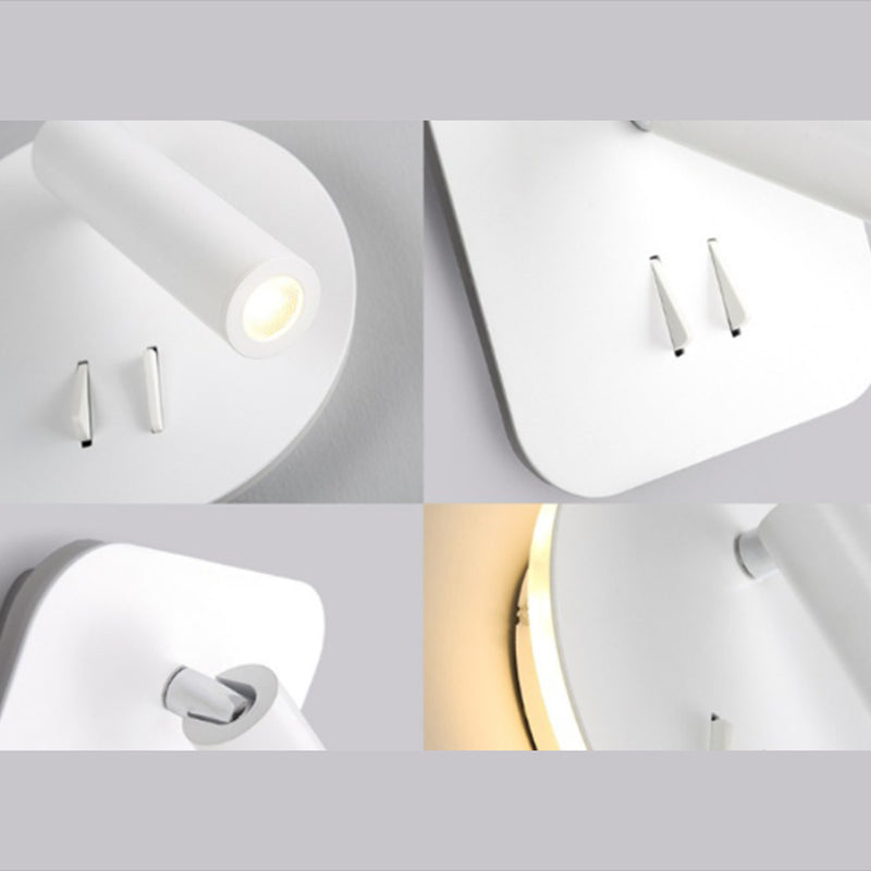 Modern Minimalist Style Cylinderical Sconce Light Fixtures Metal 2 Lights Wall Light