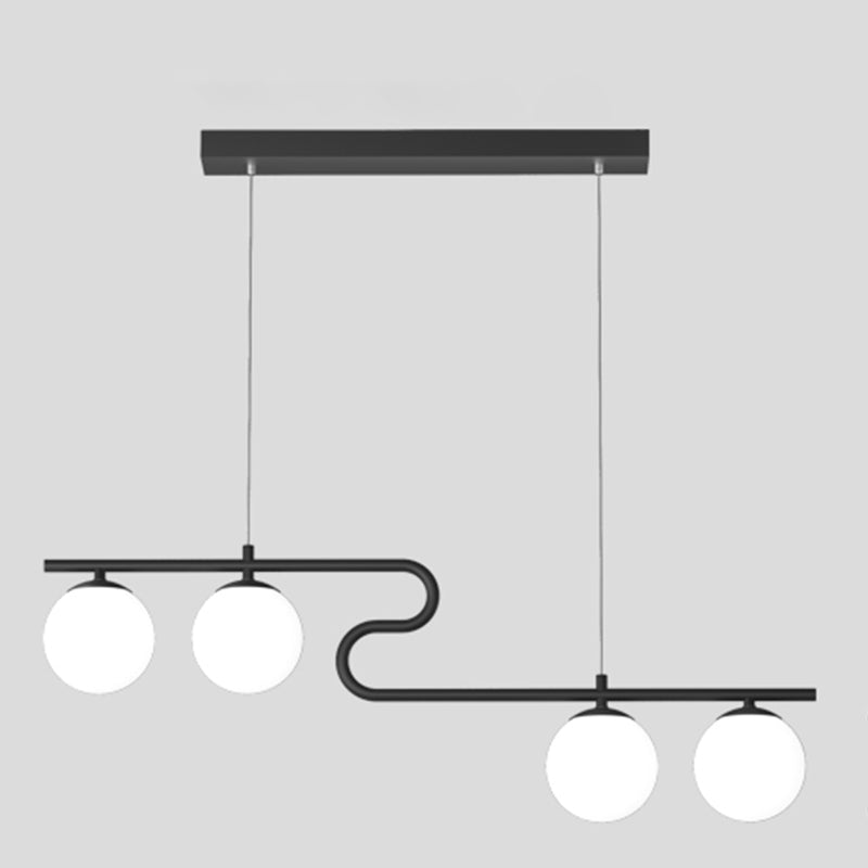 Sala da pranzo globale Isola Luce Light Glass Luce a soffitto in stile moderno