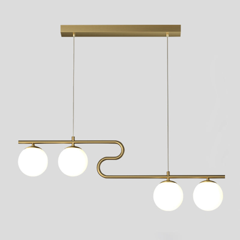 Global Dinning Room Island Chandelier Light Glass Modern-Style Island Ceiling Light
