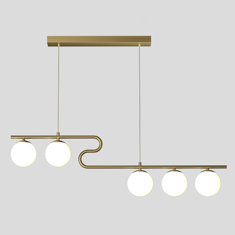 Global Dinning Room Island Chandelier Light Glass Modern-Style Island Ceiling Light