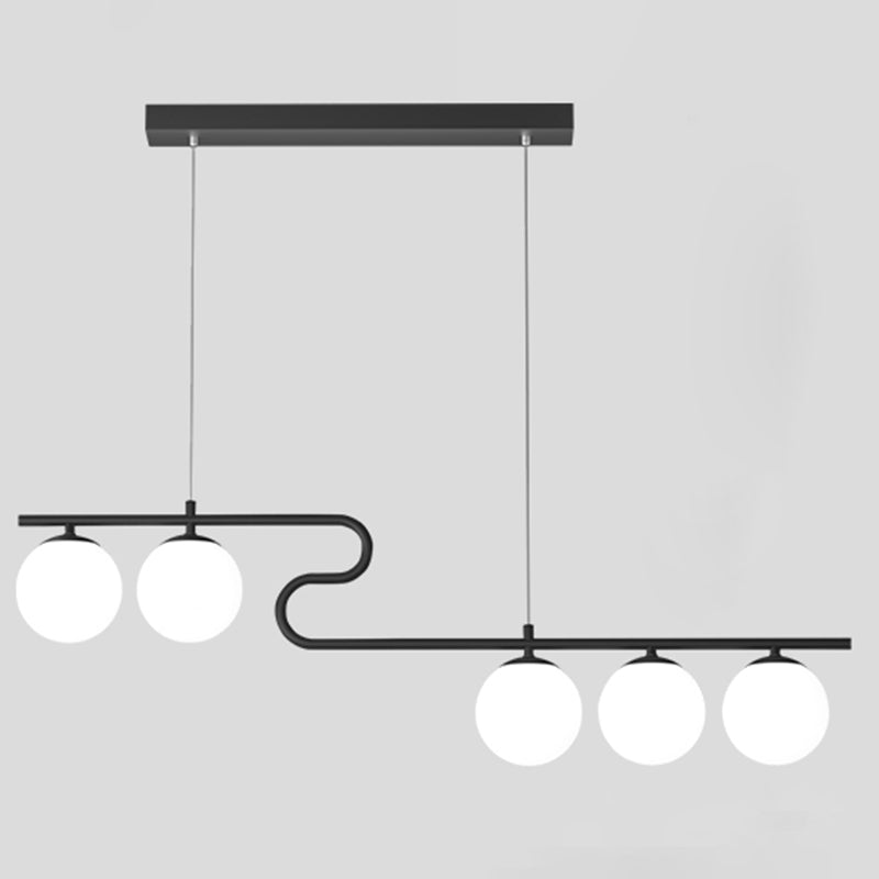 Sala da pranzo globale Isola Luce Light Glass Luce a soffitto in stile moderno