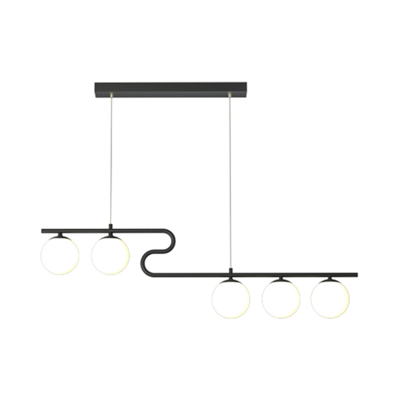Global Dinning Room Island Chandelier Light Glass Modern-Style Island Ceiling Light