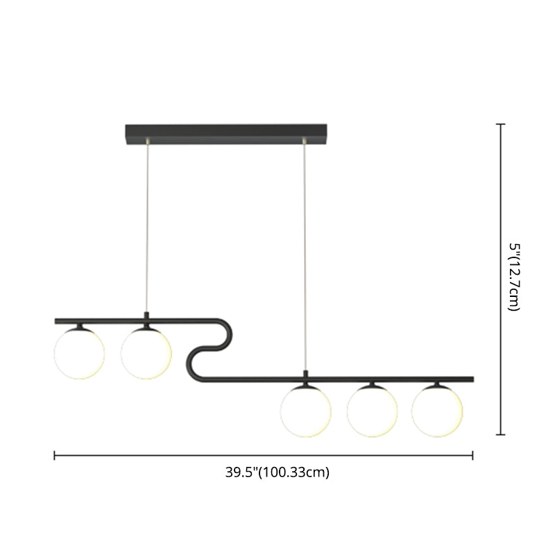 Sala da pranzo globale Isola Luce Light Glass Luce a soffitto in stile moderno