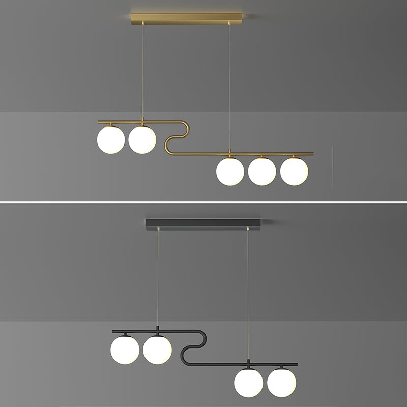 Sala da pranzo globale Isola Luce Light Glass Luce a soffitto in stile moderno