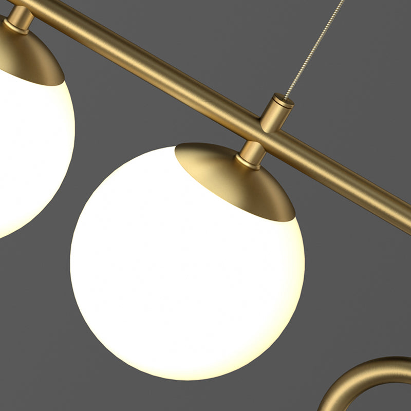 Global Dinning Room Island Chandelier Light Glass Modern-Style Island Ceiling Light