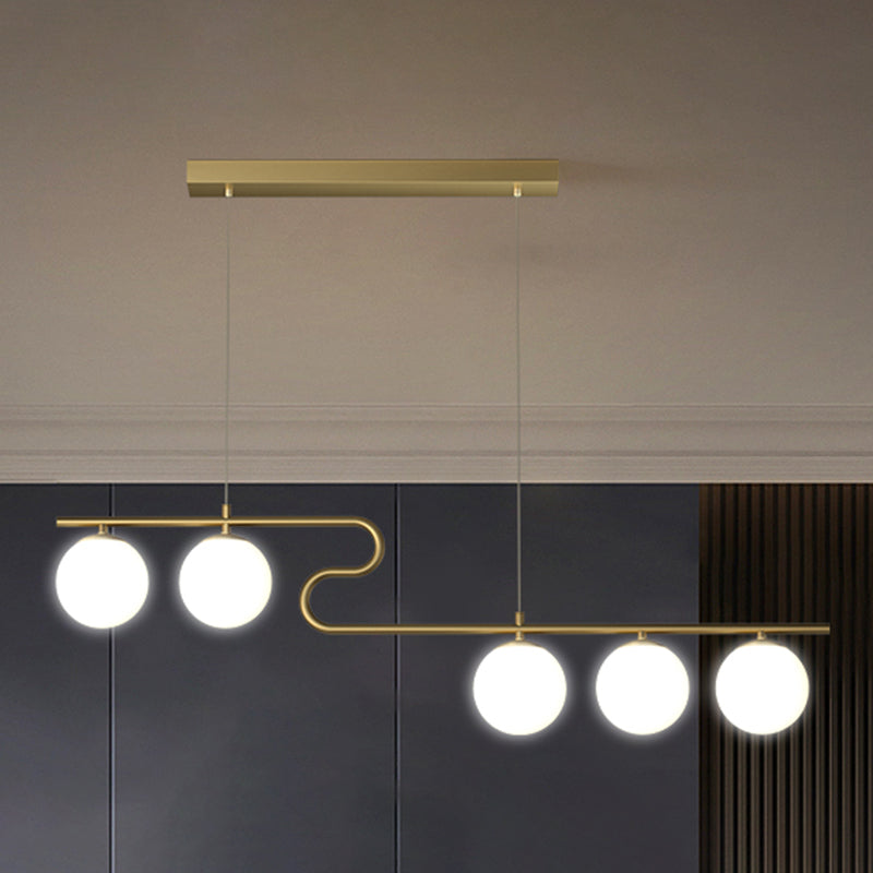 Sala da pranzo globale Isola Luce Light Glass Luce a soffitto in stile moderno