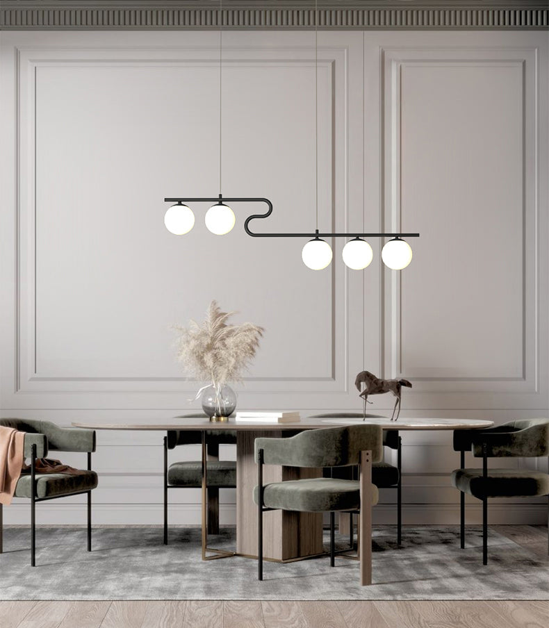 Global Dinning Room Island Chandelier Light Glass Modern-Style Island Ceiling Light