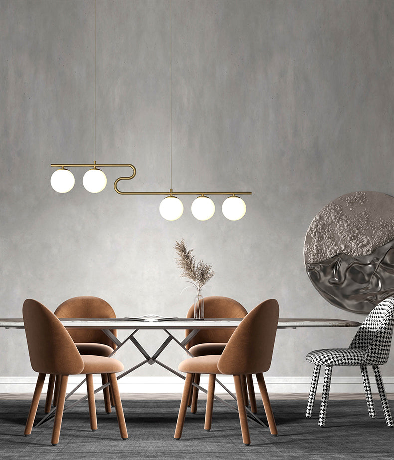 Sala da pranzo globale Isola Luce Light Glass Luce a soffitto in stile moderno