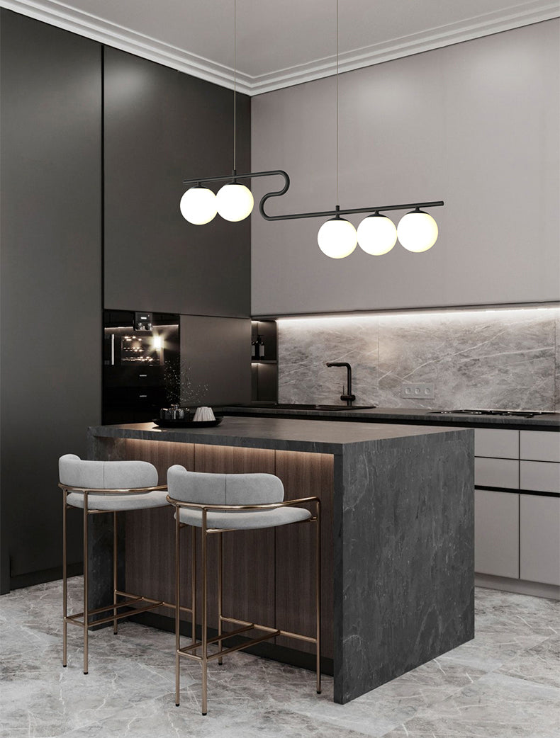 Sala da pranzo globale Isola Luce Light Glass Luce a soffitto in stile moderno