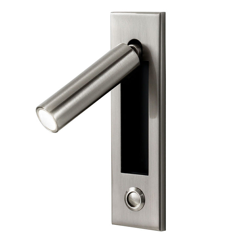 Luz de pared LED de estilo LED de estilo moderno Lámpara de lectura cilíndrica de cabecilla con interruptor independiente