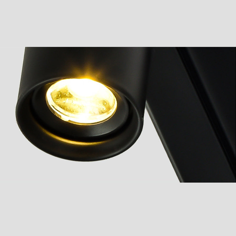 Luz de pared LED de estilo LED de estilo moderno Lámpara de lectura cilíndrica de cabecilla con interruptor independiente