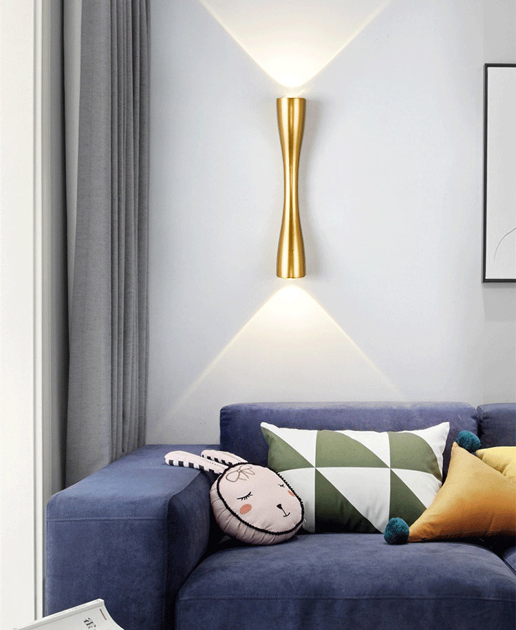 Mid-Century Tubes Wall Mount Light Fixture Metal 2 Lights Sconce