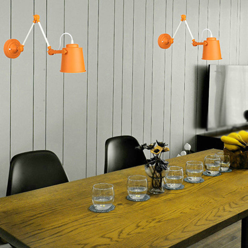 Longueur du bras réglable lampe murale macaron colorée moderne style simplicité style applique de bulbe lumière pour l'allée du couloir