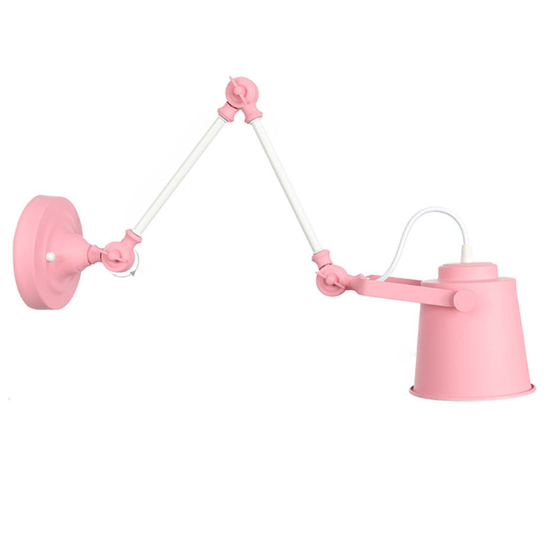 Longueur du bras réglable lampe murale macaron colorée moderne style simplicité style applique de bulbe lumière pour l'allée du couloir